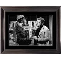 Affiche encadrée Noir et Blanc: La Traversée de Paris - Bourvil Gabin - 50x70 cm (Cadre Glascow)